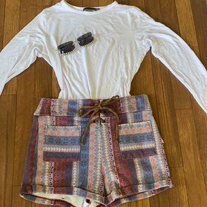 Hollister High-waisted Aztec Shorts